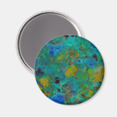 Blaue Klippe Chrysokoll Magnet (Vorderseite/Rückseite)