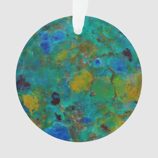 Blaue Klippe Chrysokoll Ornament (Vorderseite)