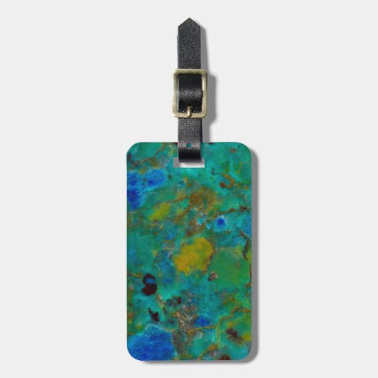 Blaue Klippe Gepäckanhänger (Vorderseite vertikal)