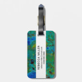 Blaue Klippe Gepäckanhänger (Rückseite vertikal)
