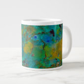 Blaue Klippe Jumbo-Tasse (Vorderseite Rechts)