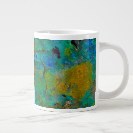 Blaue Klippe Jumbo-Tasse (Rechts)
