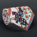 BLAUE KNIGHT AUF DER HORSEBACK Mittelalterliche Mi Krawatte<br><div class="desc">Farbenprächtige Vintage Kunst. Mittelalterliche deutsche Miniatur aus dem Jahr 1200.</div>