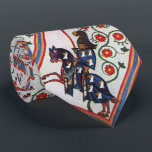 BLAUE KNIGHT AUF DER HORSEBACK Mittelalterliche Mi Krawatte<br><div class="desc">Farbenprächtige Vintage Kunst. Mittelalterliche deutsche Miniatur aus dem Jahr 1200.</div>