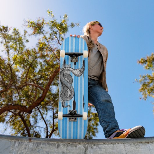 Blaue Kobra Skateboard (Außenbereich 1)