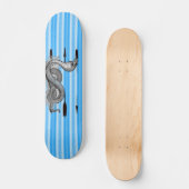 Blaue Kobra Skateboard (Vorderseite)