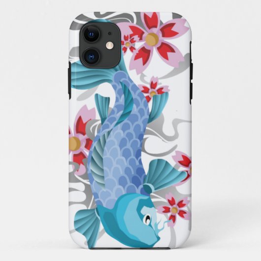 Blaue Koi Fische Case-Mate iPhone Hülle (Rückseite)