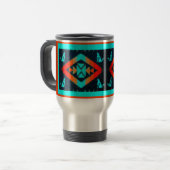 Blaue Kojote-Reise-Tasse Reisebecher (Vorderseite Links)