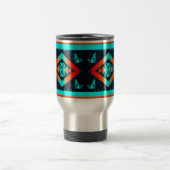 Blaue Kojote-Reise-Tasse Reisebecher (Mittel)