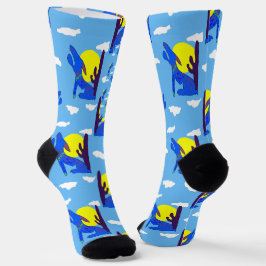 Blaue Kojoten Socken