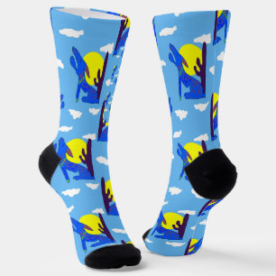 Blaue Kojoten Socken