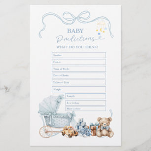 Blaue Kokette Baby-Kinderwagen Baby-Vorhersagen