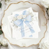 Blaue kokette Blumen-Babyshower für Jungen Serviette