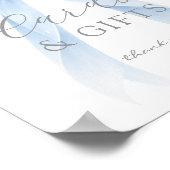 Blaue Kokette-Bogen-Karten und Geschenke Eukalyptu Poster (Ecke)