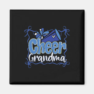 Blaue Kokette Pom Poms Schleife Cheer Oma G-ma Che Magnet