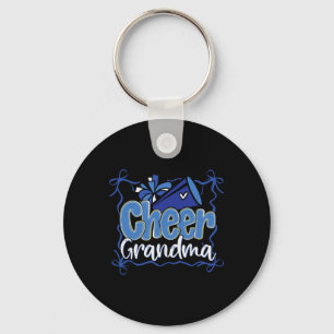 Blaue Kokette Pom Poms Schleife Cheer Oma G-ma Che Schlüsselanhänger