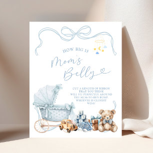 Blaue Koketten-Kinderwagen Wie groß ist Mamas Bauc Poster