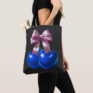 Blaue Koketten-Kirsche-Band-Ästhetik-Weiches Leben Tasche