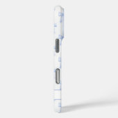 Blaue Kokettenbögen Gestreift Monogrammiert Case-Mate iPhone Hülle (Rückseite / Rechts)