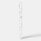 Blaue Kokettenbögen Gestreift Monogrammiert Case-Mate iPhone Hülle (Rückseite / Links)