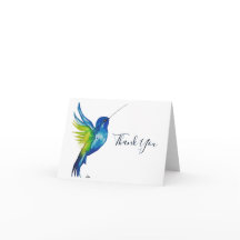 Blaue Kolibri Dankeskarten