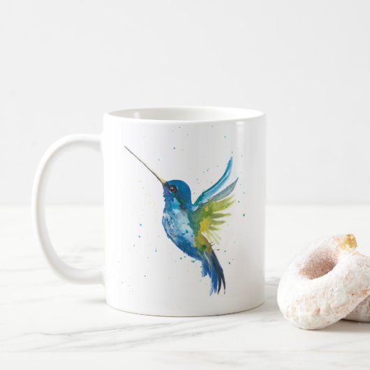 Blaue Kolibri-Tasse Kaffeetasse (Mit Donut)