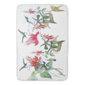 Blaue Kolibri-Vogel-rote Blumen-Bad-Matte Badematte (Vorderseite Vertikal)