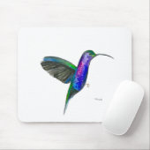 Blaue Kolibris Mousepad (Mit Mouse)