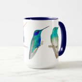 Blaue Kolibris-Tasse Tasse (VorderseiteRechts)