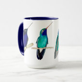 Blaue Kolibris-Tasse Tasse (Vorderseite Links)