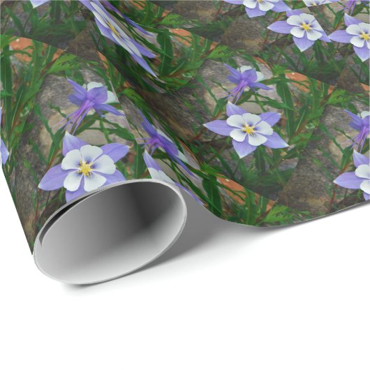 Blaue Kolonne Geschenkpapier (Rolleneckpunkt)