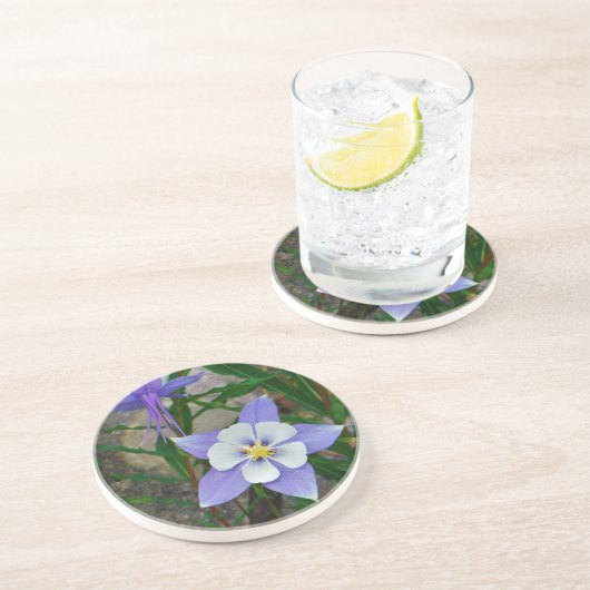 Blaue Kolonne Getränkeuntersetzer (Seite)