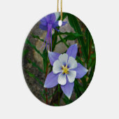 Blaue Kolonne Keramikornament (Rechts)