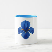 Blaue Kombitasse - Iris-Blume
