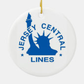 Blaue Kometen-Dampf-Lokomotive Keramikornament (Hinten)