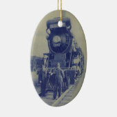 Blaue Kometen-Weihnachtsverzierung Keramikornament (Rechts)