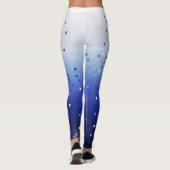 Blaue Konfetti-Quadrate Leggings (Rückseite)