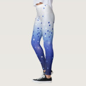 Blaue Konfetti-Quadrate Leggings (Links)