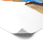 Blaue Königsvogel Poster (Ecke)