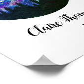 Blaue Konstellation Fisces Horoskop-Zeichen Poster (Ecke)