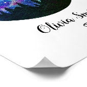 Blaue Konstellation Krebs Horoskop-Zeichen Geschen Poster (Ecke)