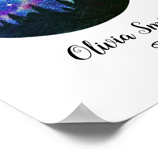 Blaue Konstellation Krebs Horoskop-Zeichen Geschen Poster (Ecke)