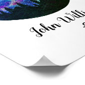 Blaue Konstellation Libra Horoskop-Zeichengeschenk Poster (Ecke)