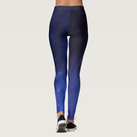 Blaue Konstellationen Leggings (Rückseite)