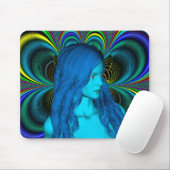 Blaue Kontemplation Mousepad (Mit Mouse)