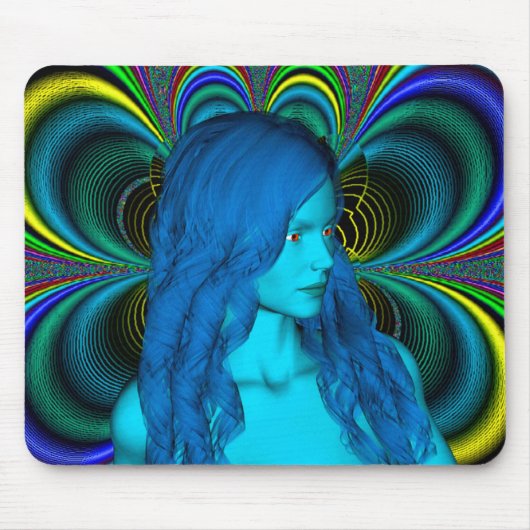 Blaue Kontemplation Mousepad (Vorne)