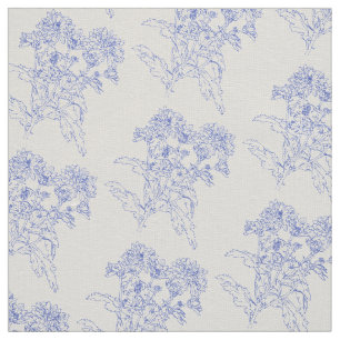 Blaue Kontur der Chrysantheme-Blume, die Gewebe Stoff