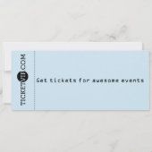 Blaue Konzert-Karten-Party Einladung (Rückseite)