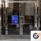 Blaue Kool Aid-FENSTERAUFKLEBER SCHILD BLAU (Büro Tür)