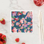 Blaue Koralle, tropisch floral Serviette (Beispiel)